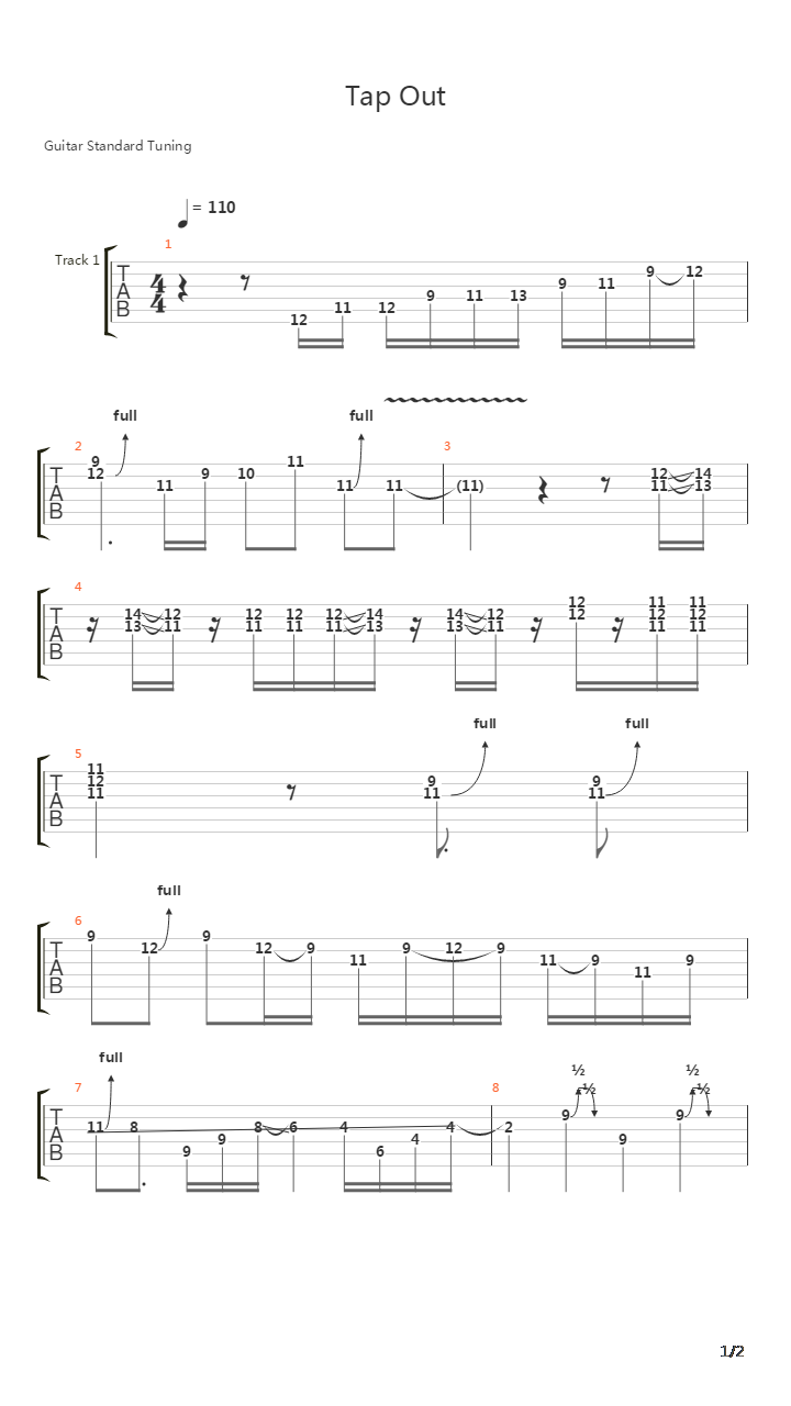 Tap Out吉他谱