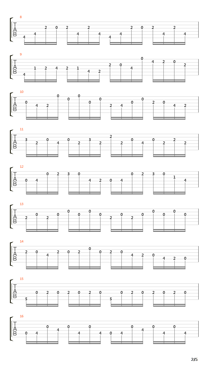 BWV 1007 Cello Suite No.1 in G Major吉他谱