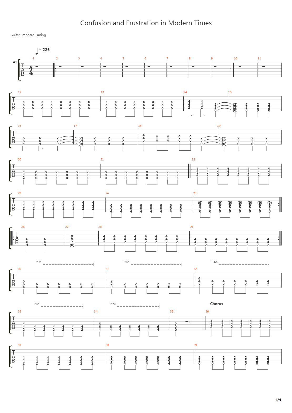 Confusion And Frustration In Modern Times吉他谱