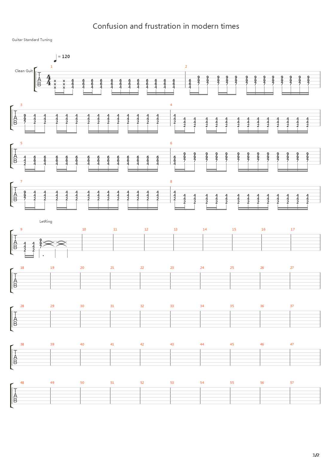 Confusion And Frustration In Modern Times吉他谱
