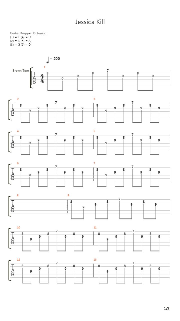 Jessica Kill吉他谱