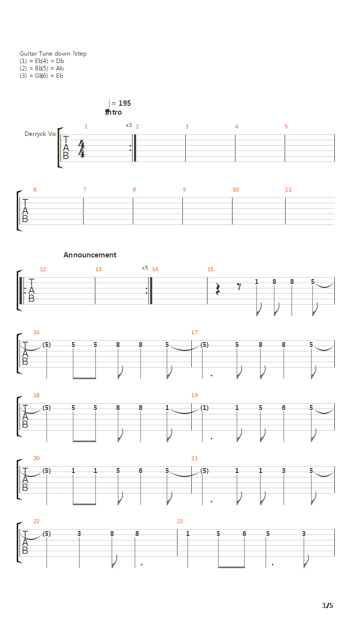 March Of The Dogs吉他谱