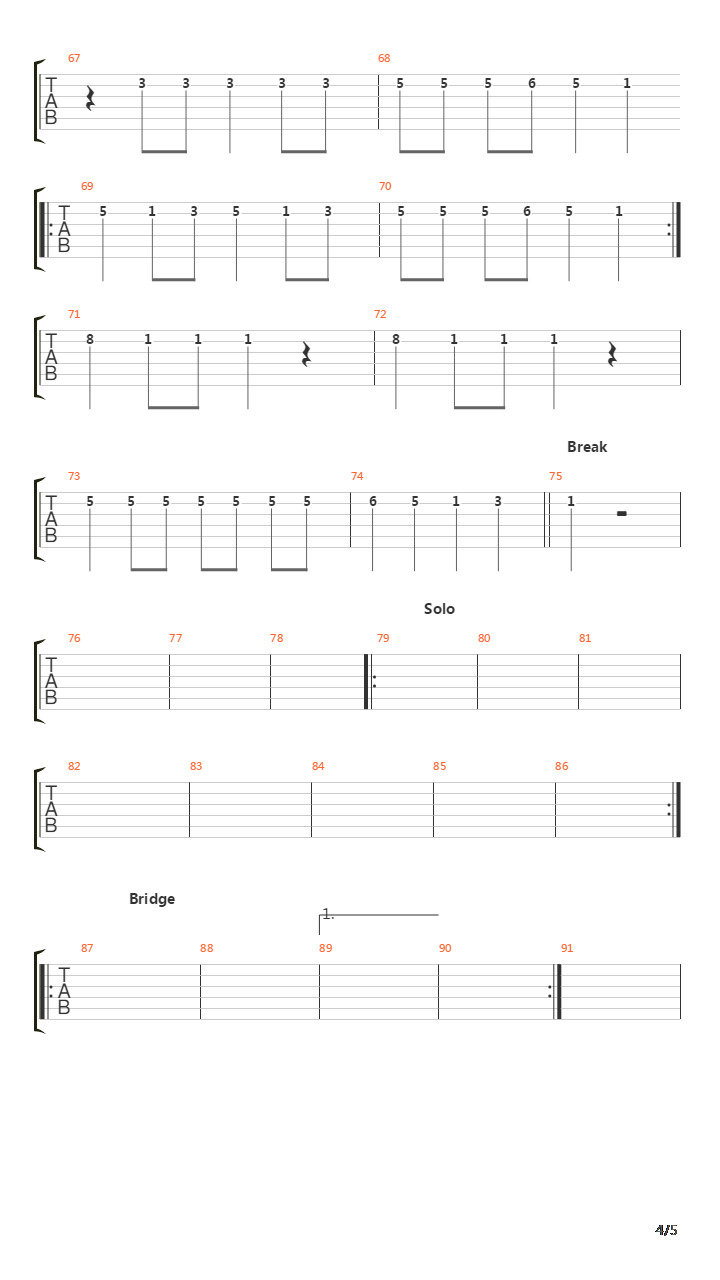 March Of The Dogs吉他谱