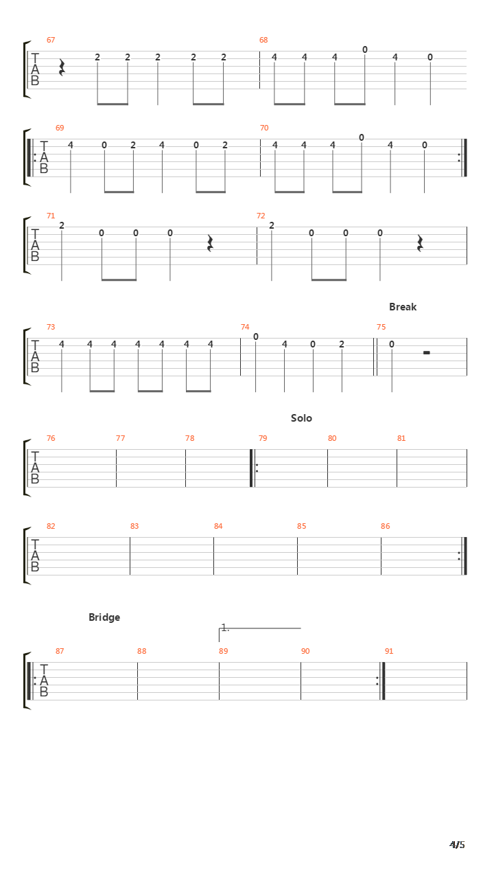 March Of The Dogs吉他谱