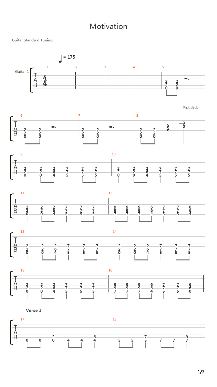 Motivation吉他谱