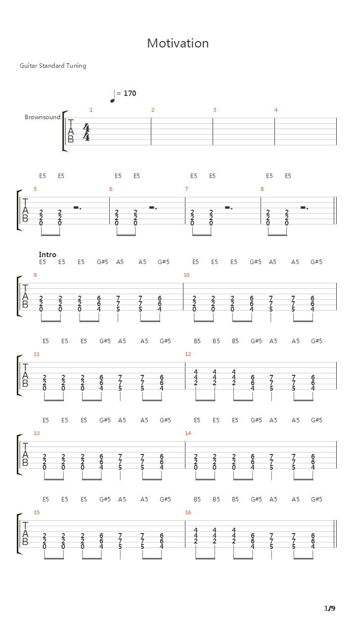 Motivation吉他谱