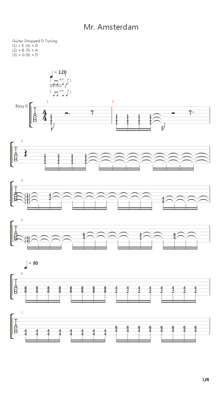 Mr Amsterdam吉他谱