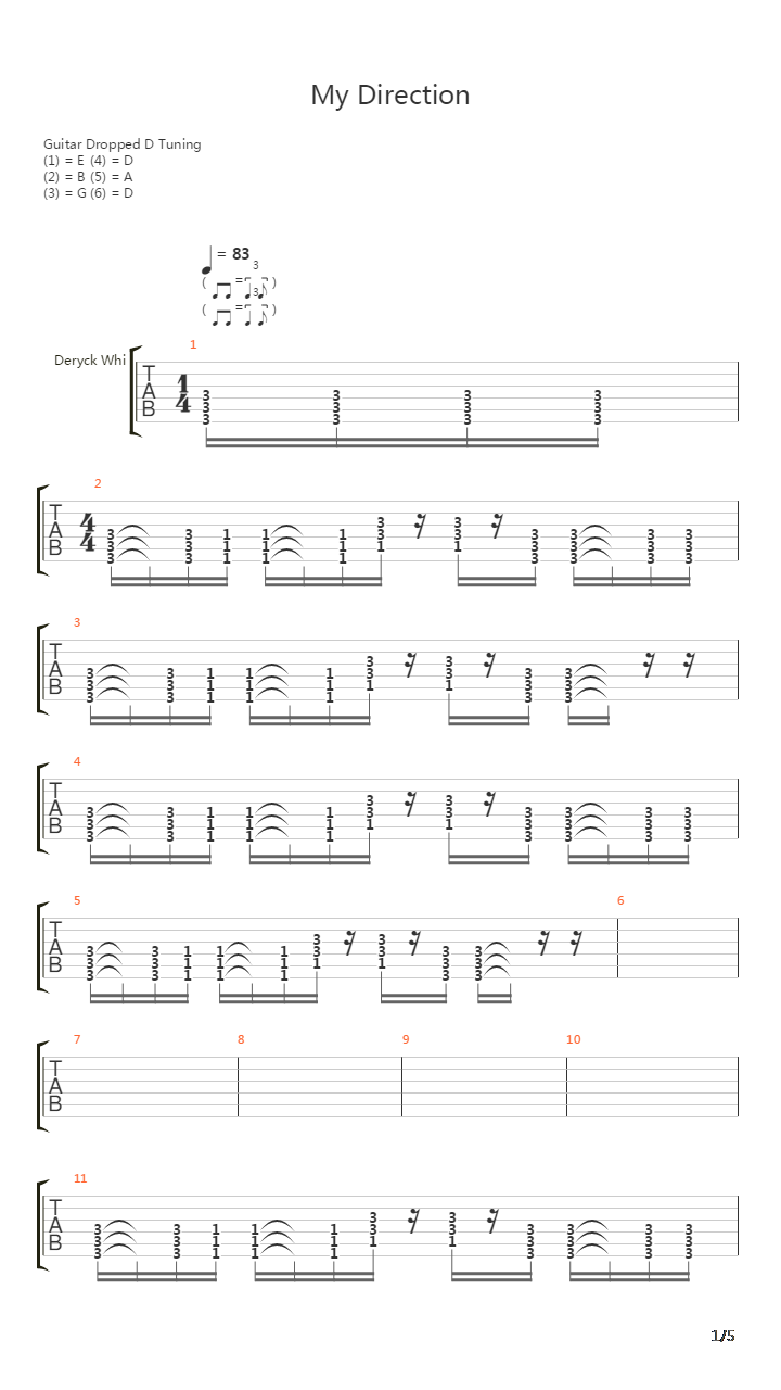 My Direction吉他谱