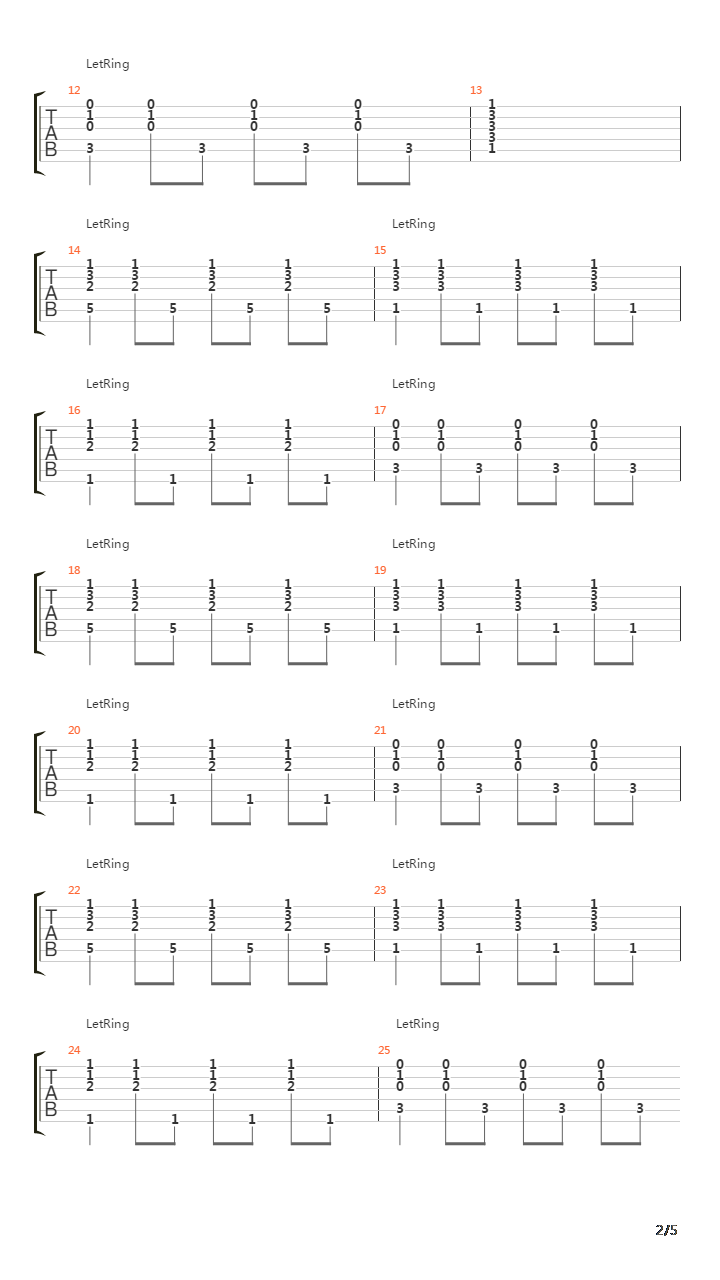 Pieces吉他谱