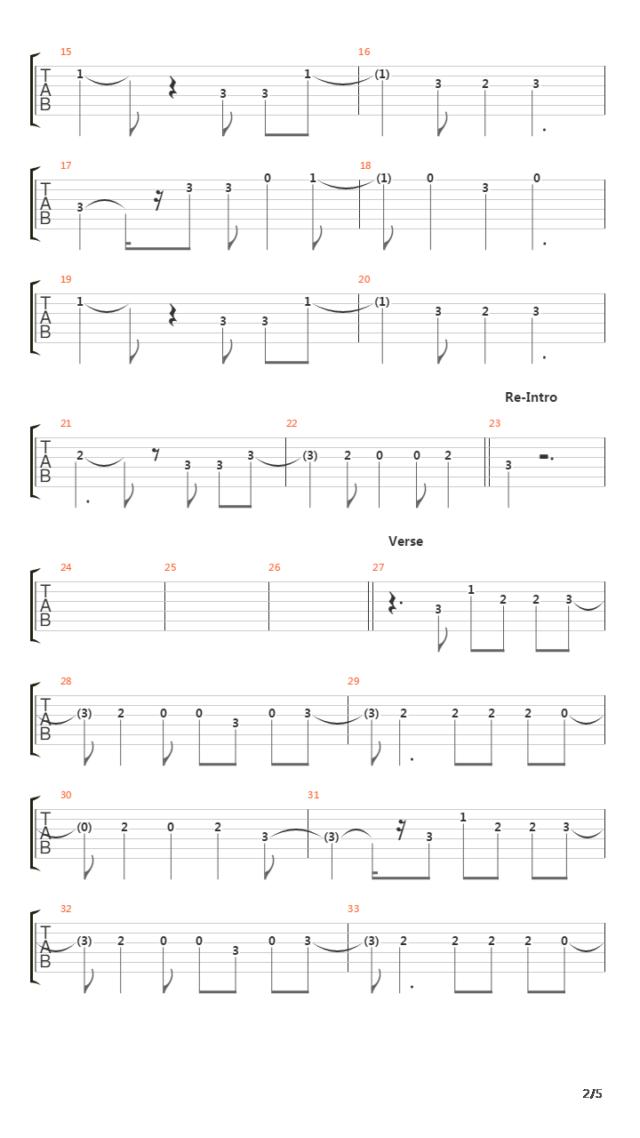 Pieces吉他谱