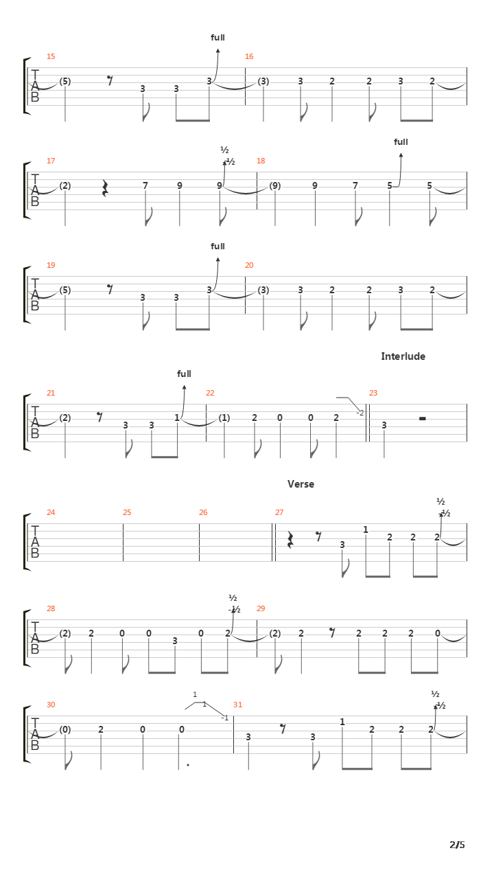 Pieces吉他谱