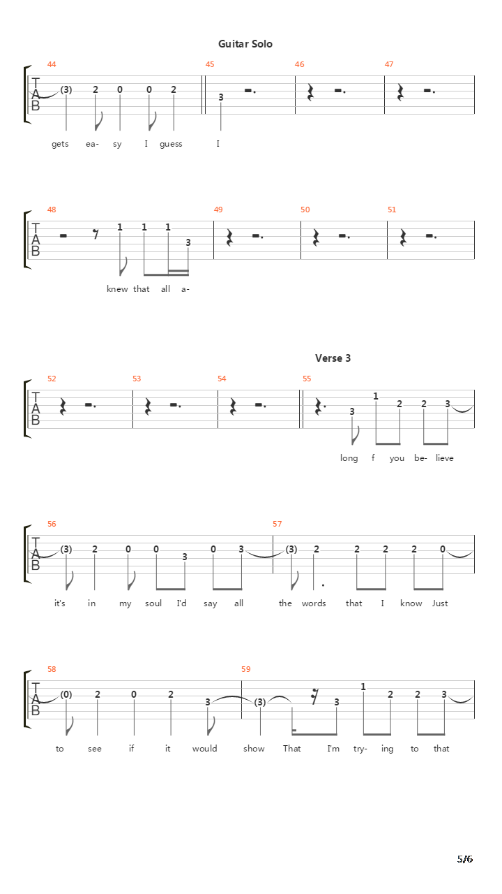 Pieces吉他谱