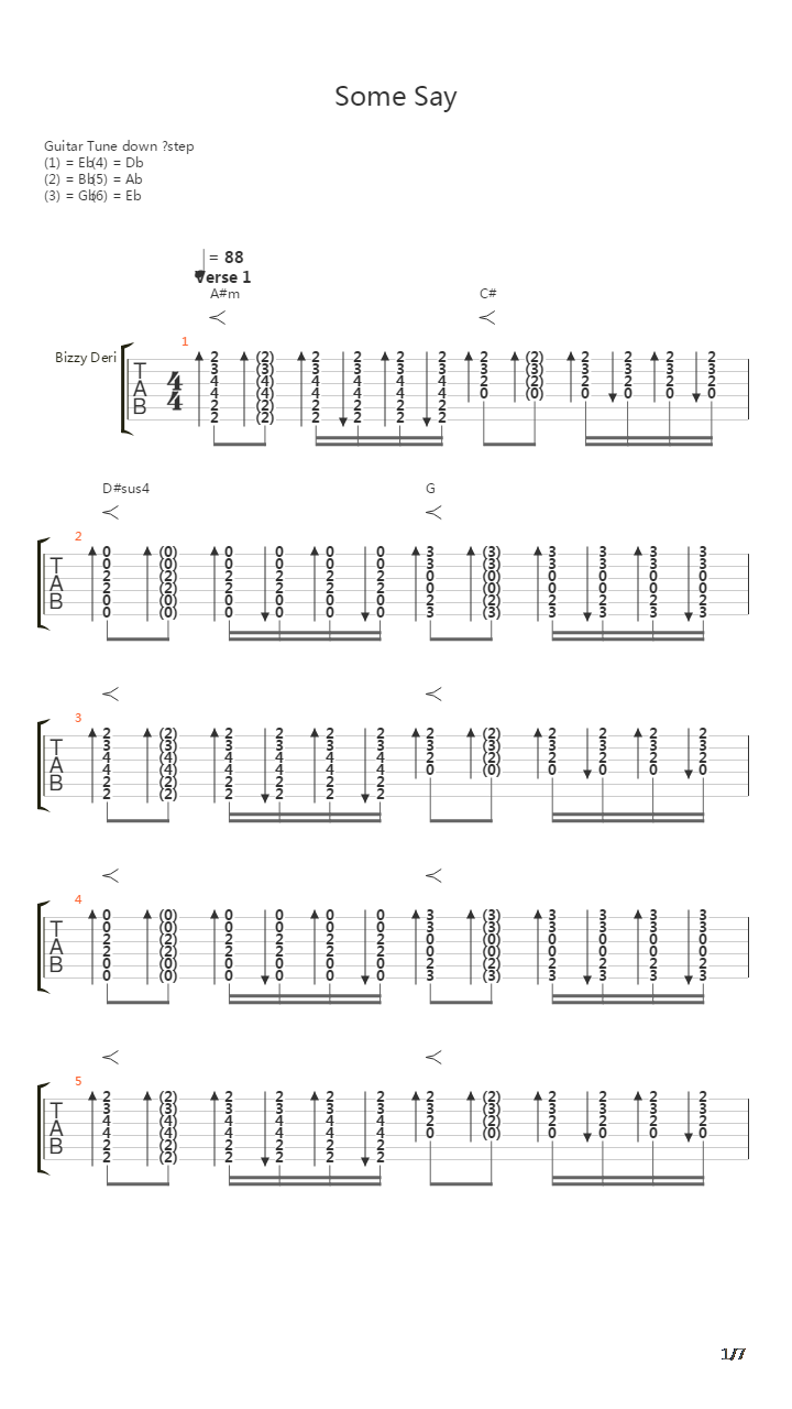 Some Say吉他谱