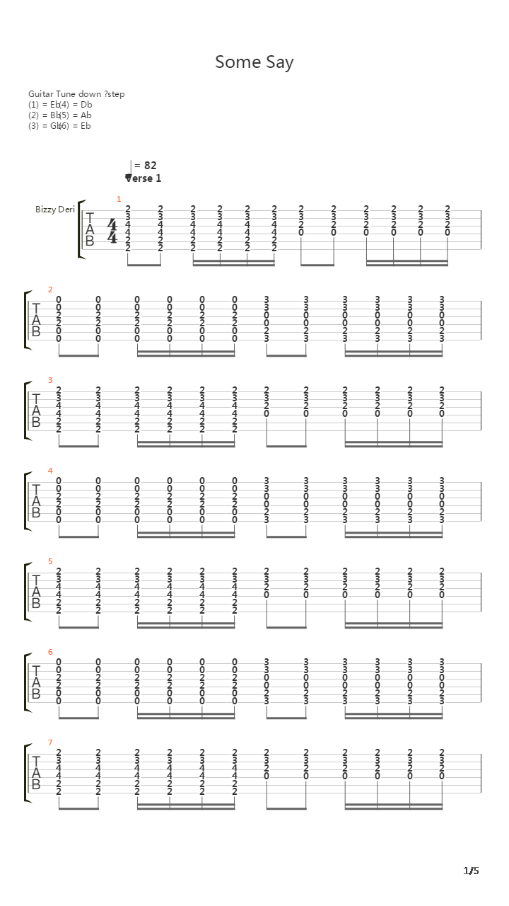 Some Say吉他谱