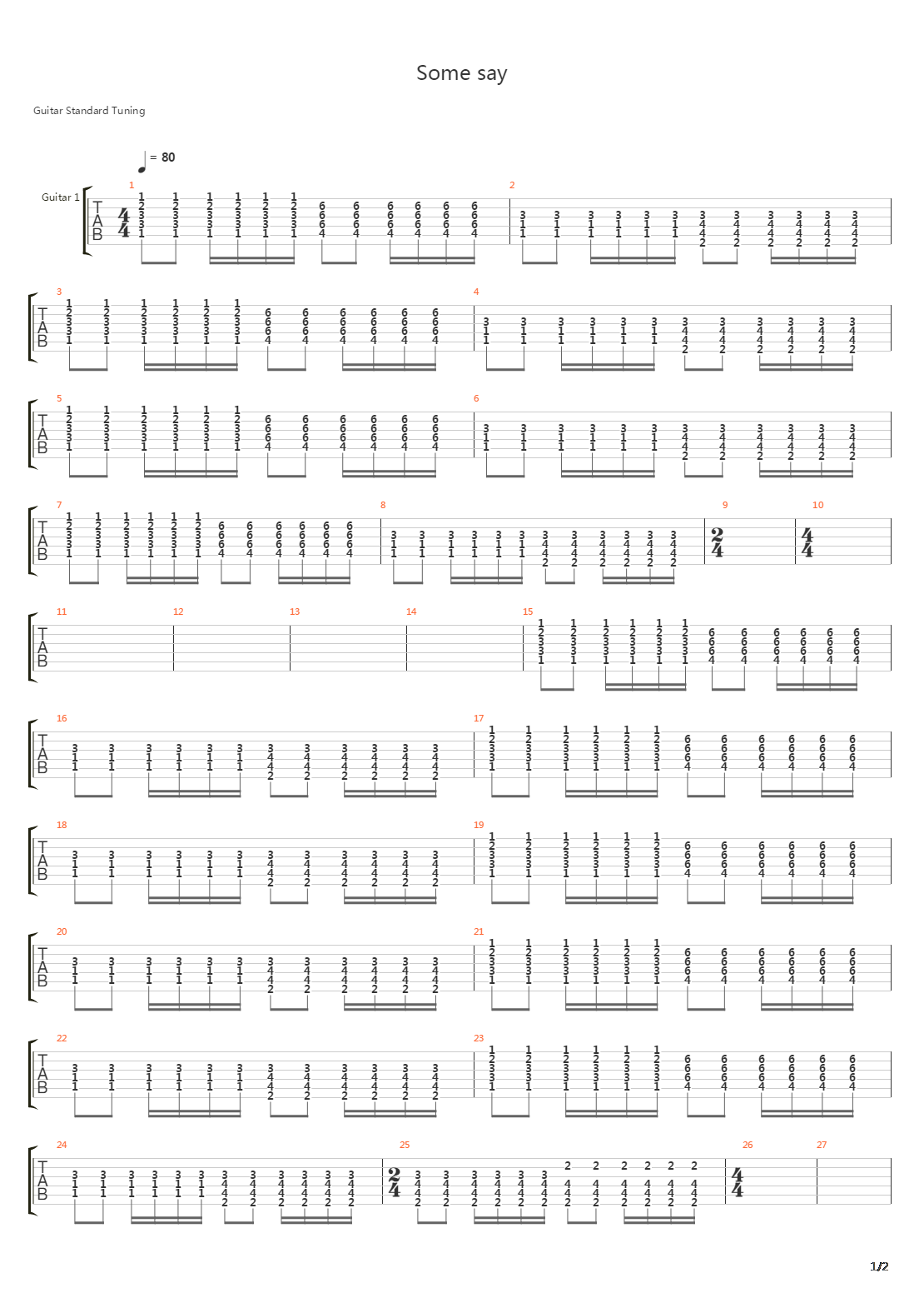 Some Say吉他谱
