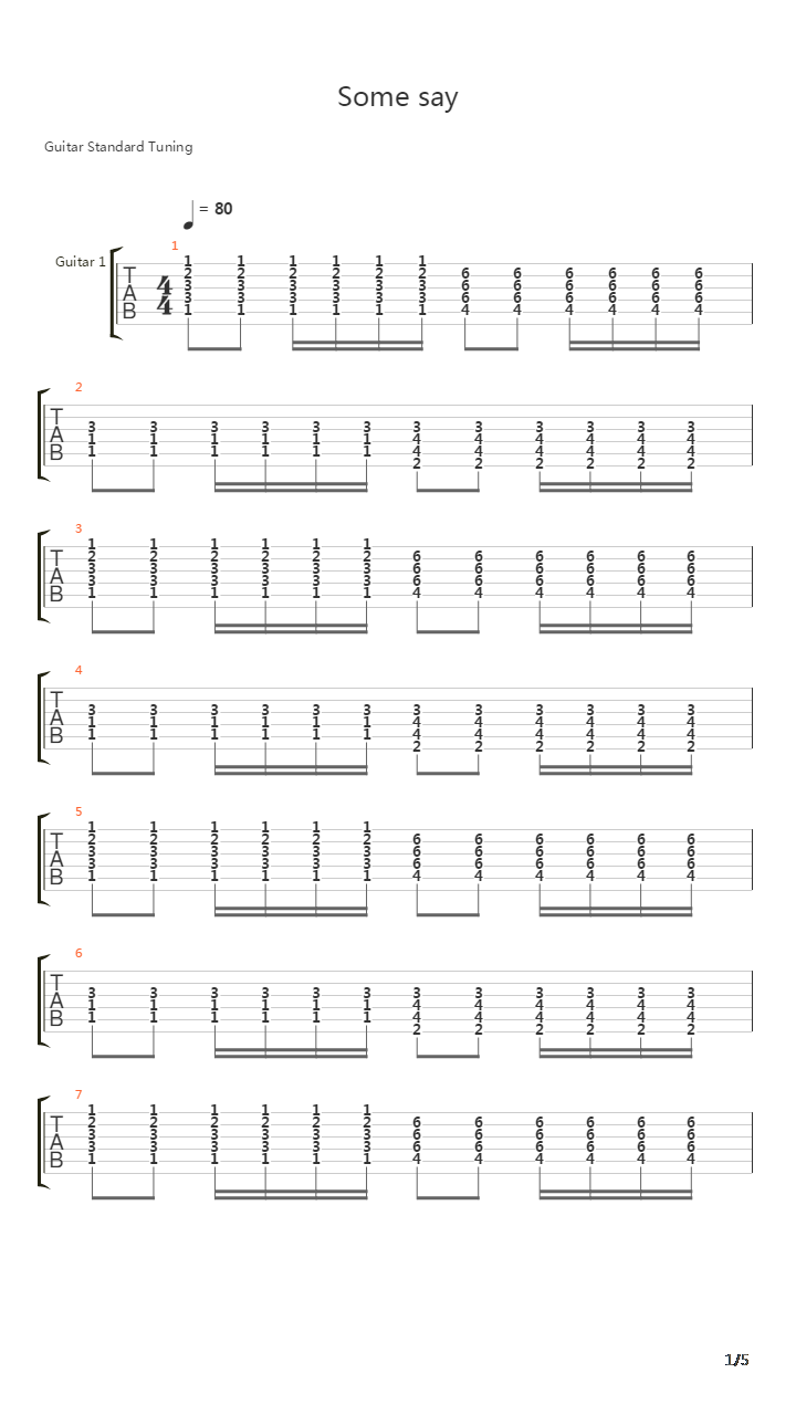 Some Say吉他谱