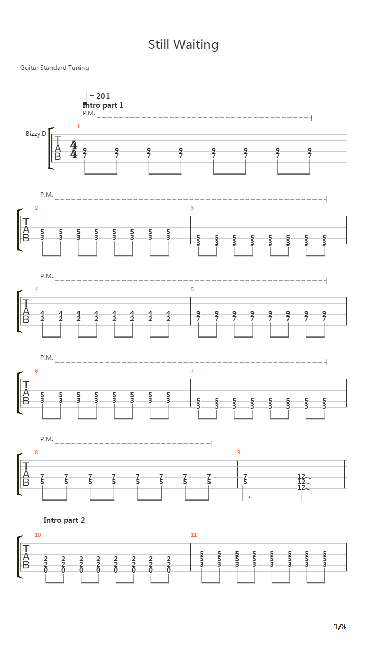 Still Waiting吉他谱