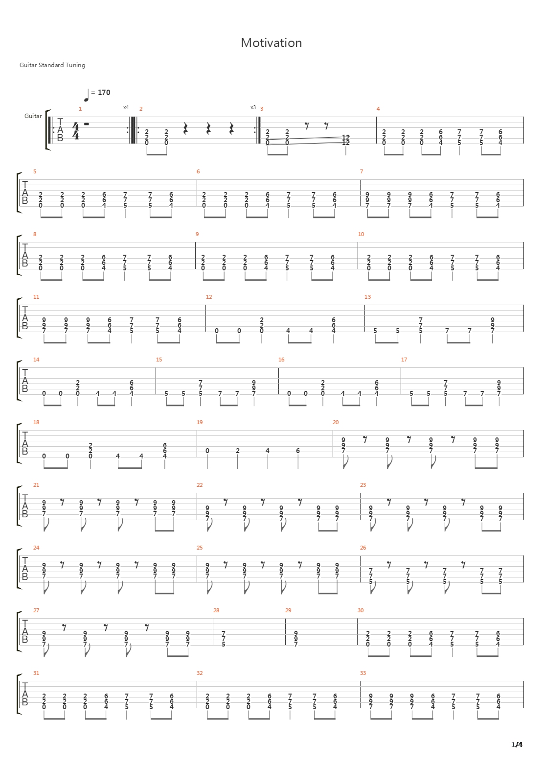 Motivation吉他谱