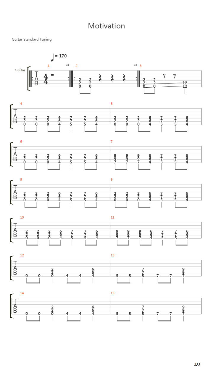 Motivation吉他谱