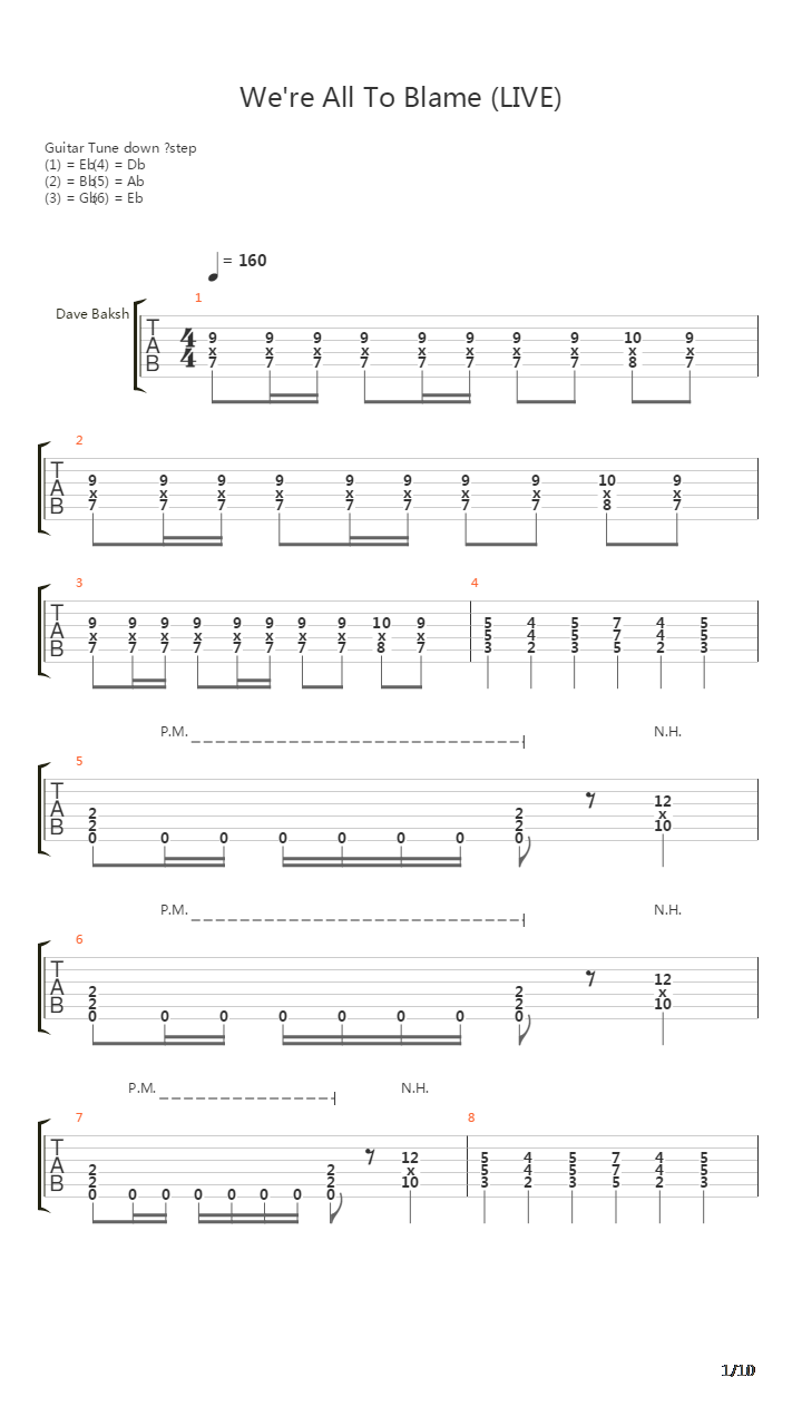 Were All To Blame吉他谱