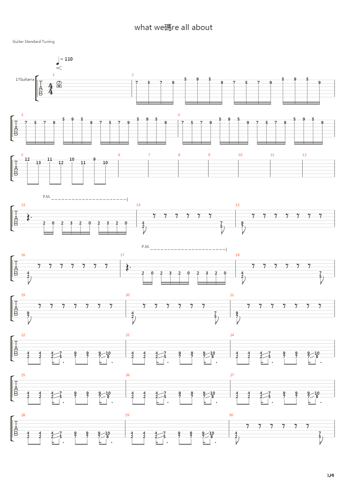 What Were All About吉他谱