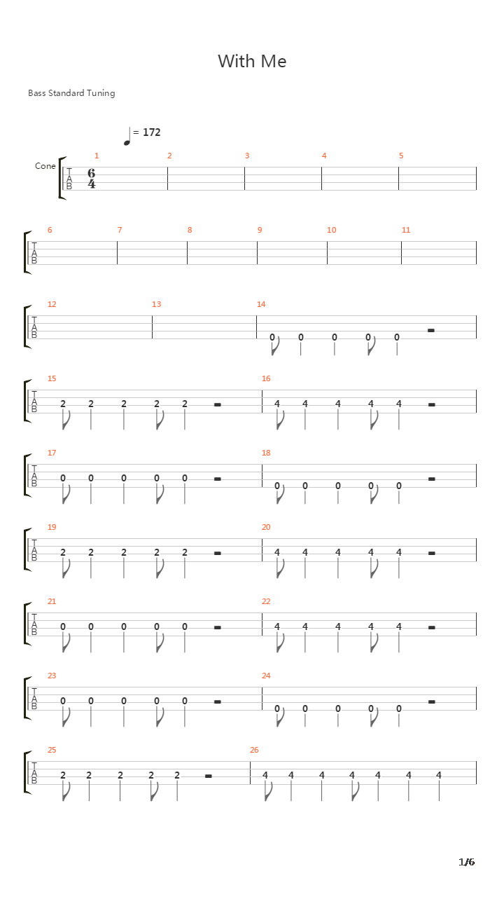 With Me吉他谱