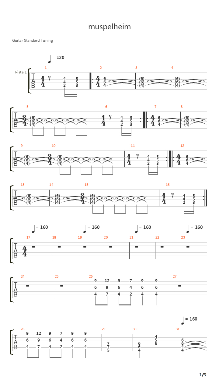 Muspelheim吉他谱