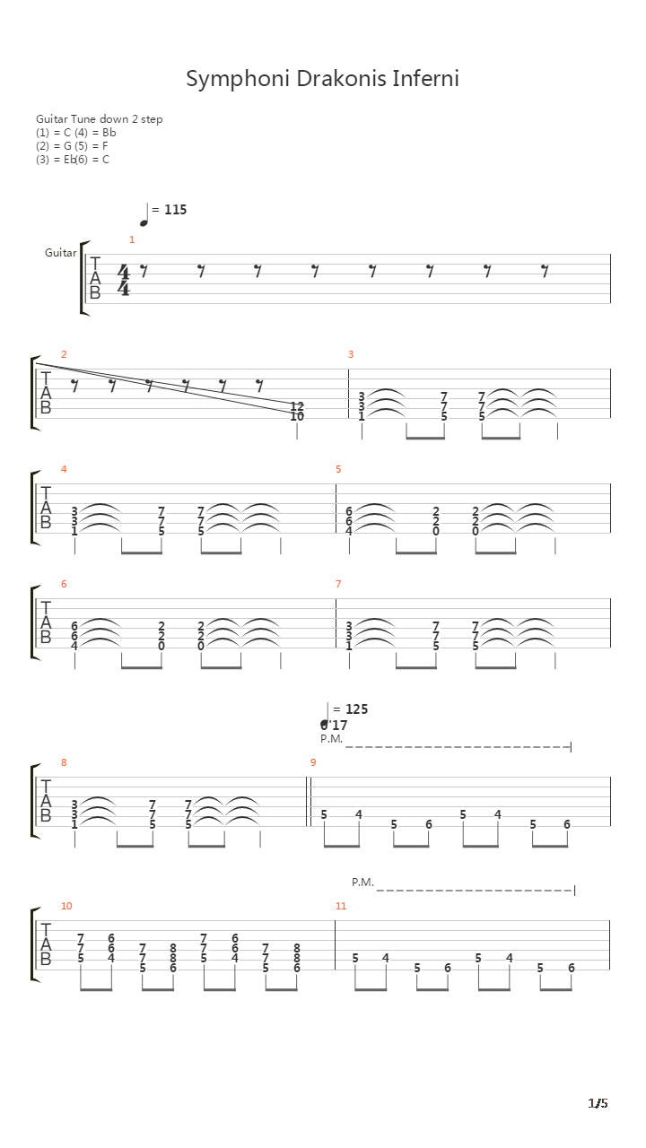 Symphoni Drakonis Inferni吉他谱