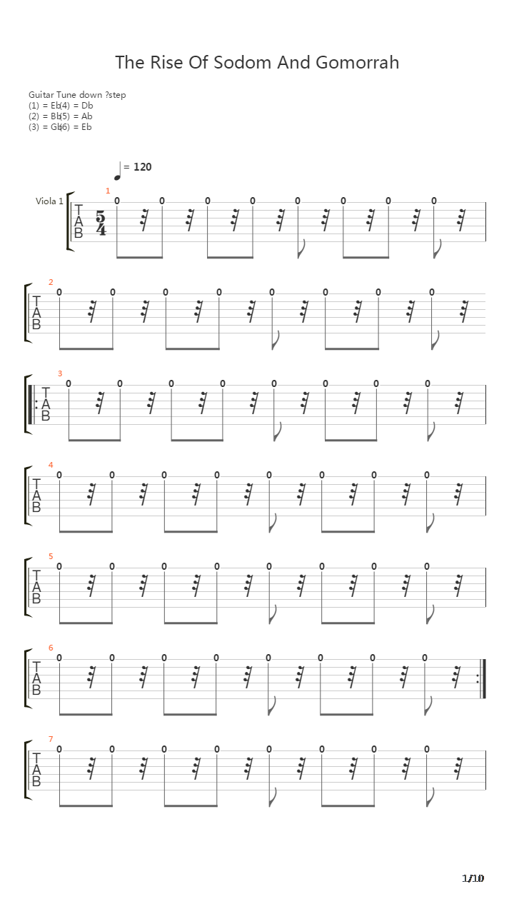 The Rise Of Sodom And Gomorrah吉他谱