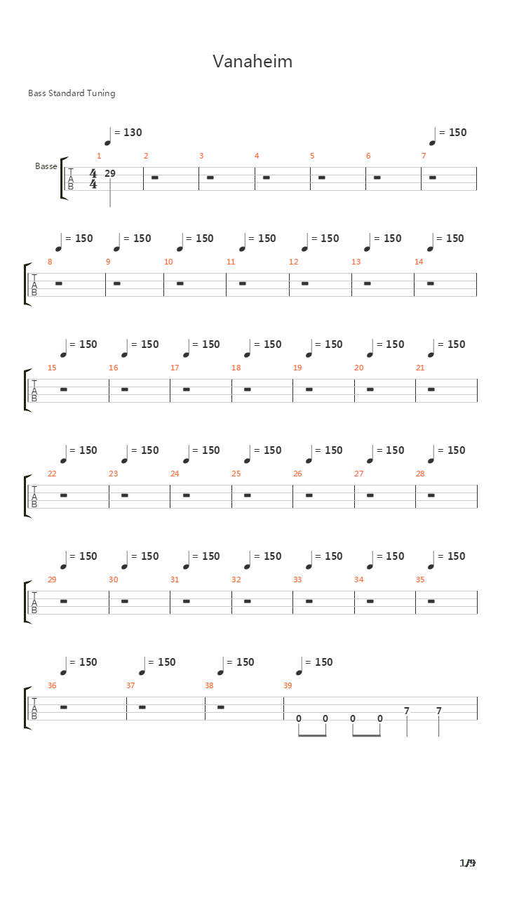 Vanaheim吉他谱