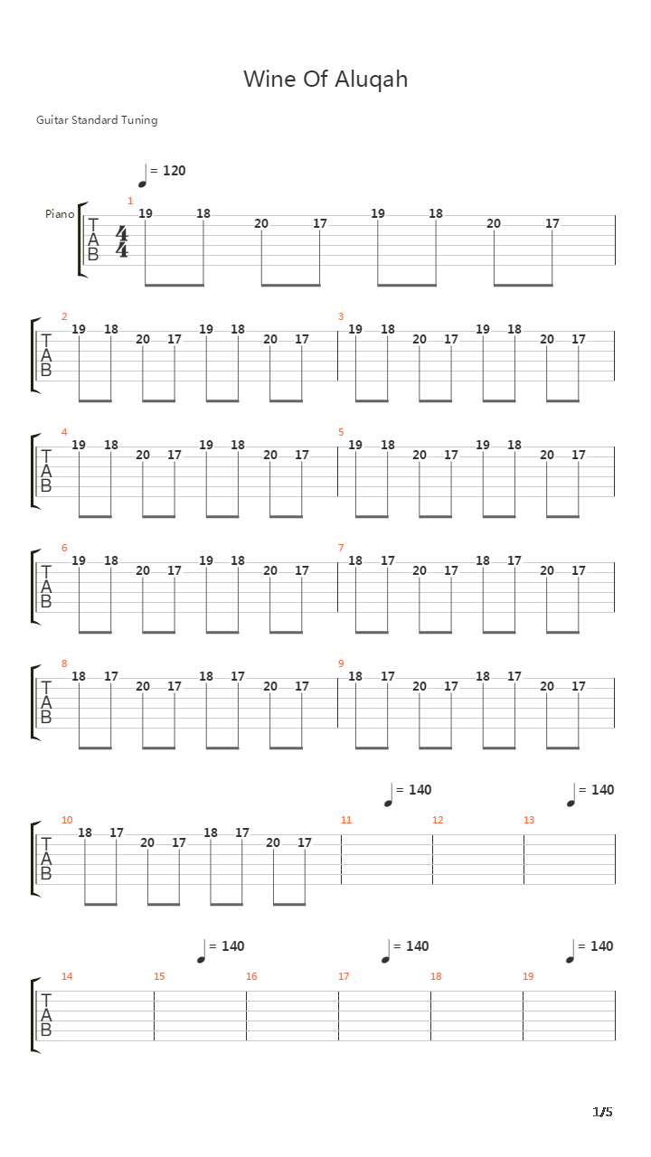 Wine Of Aluqah吉他谱