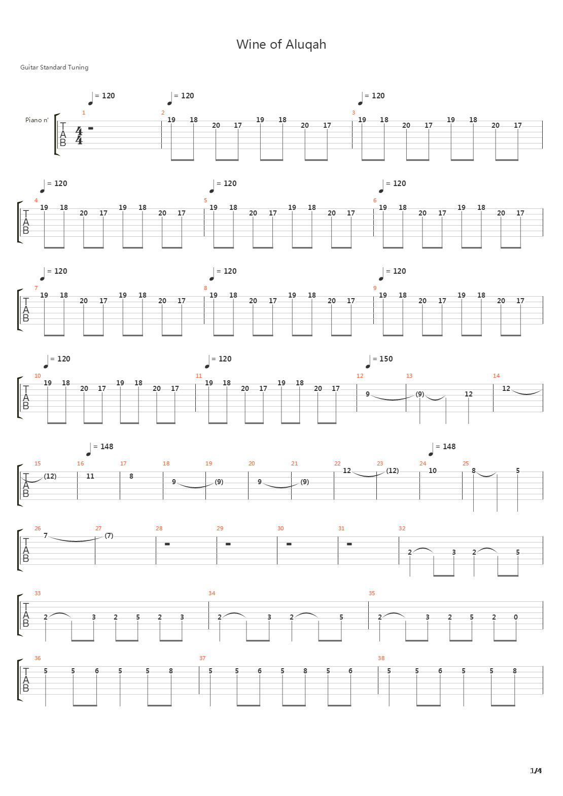 Wine Of Aluqah吉他谱