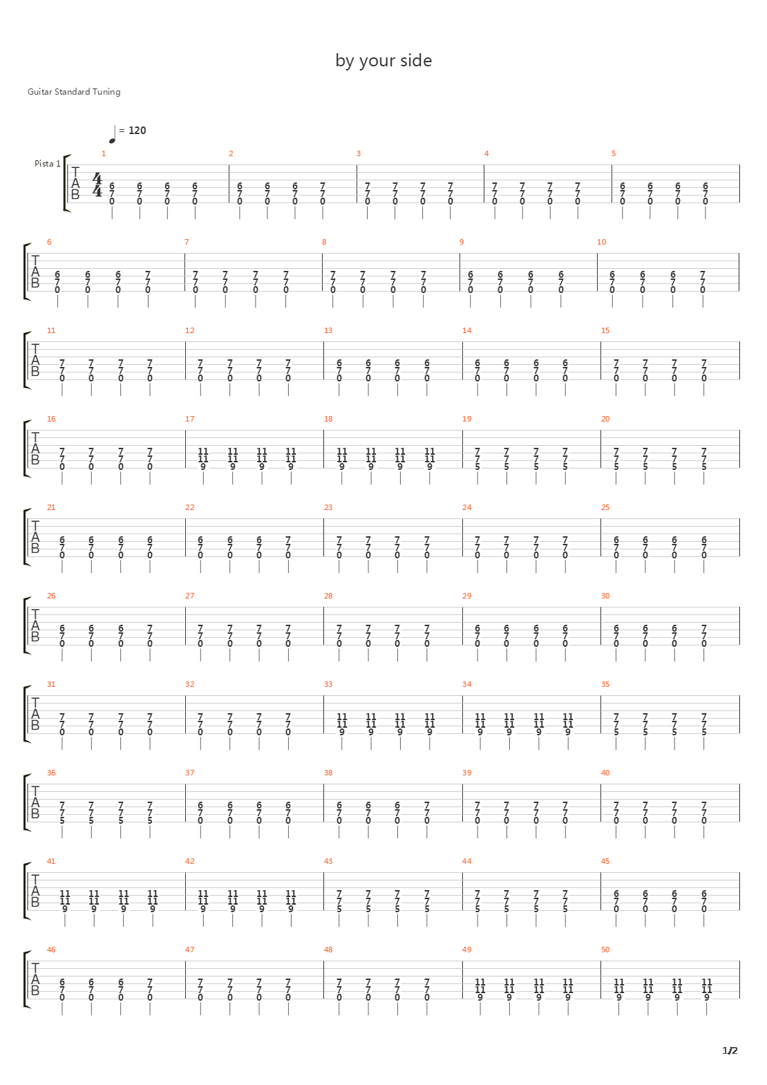 By Your Side吉他谱