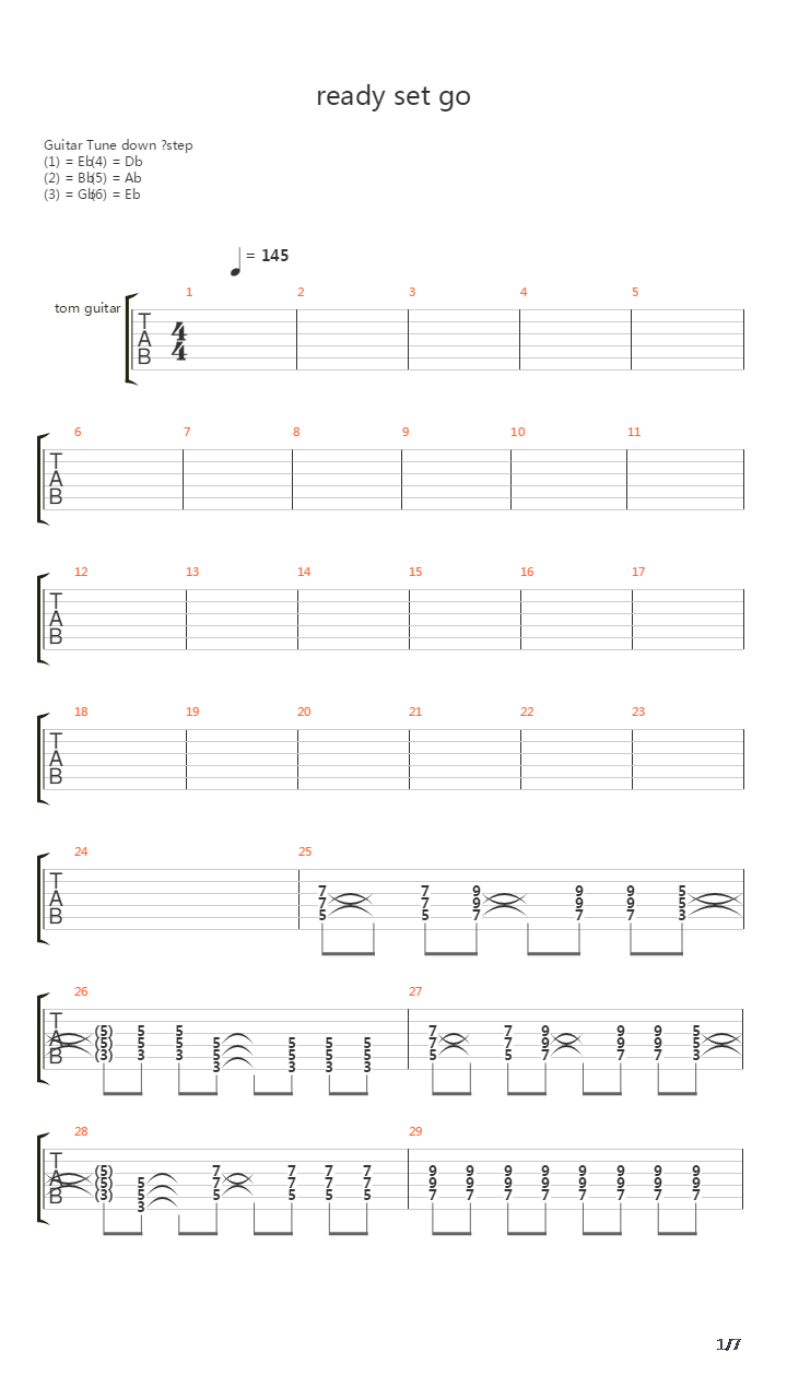 Ready Set Go吉他谱