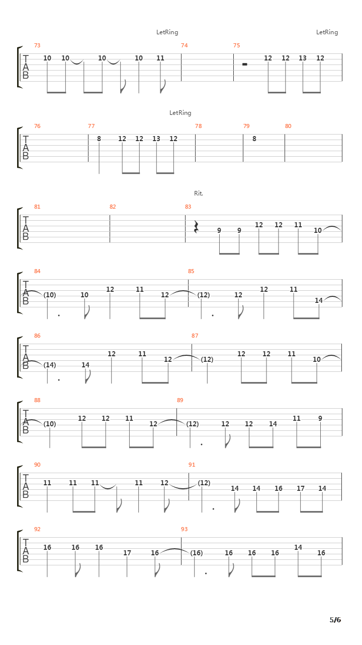 Through The Monsoon吉他谱