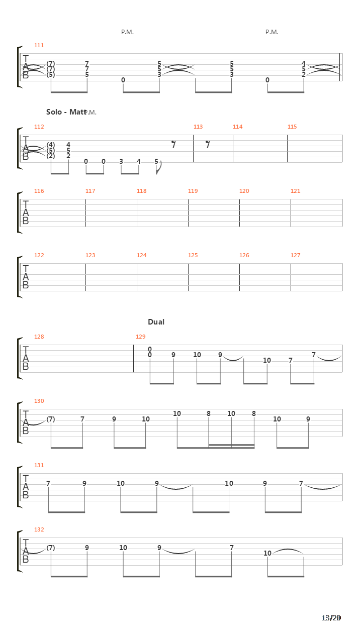 A Gunshot To The Head Of Trepidation吉他谱