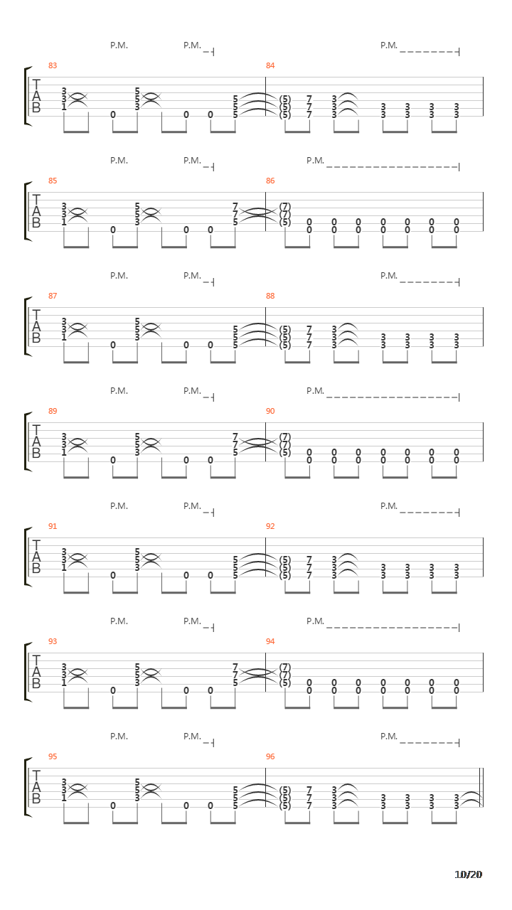 A Gunshot To The Head Of Trepidation吉他谱