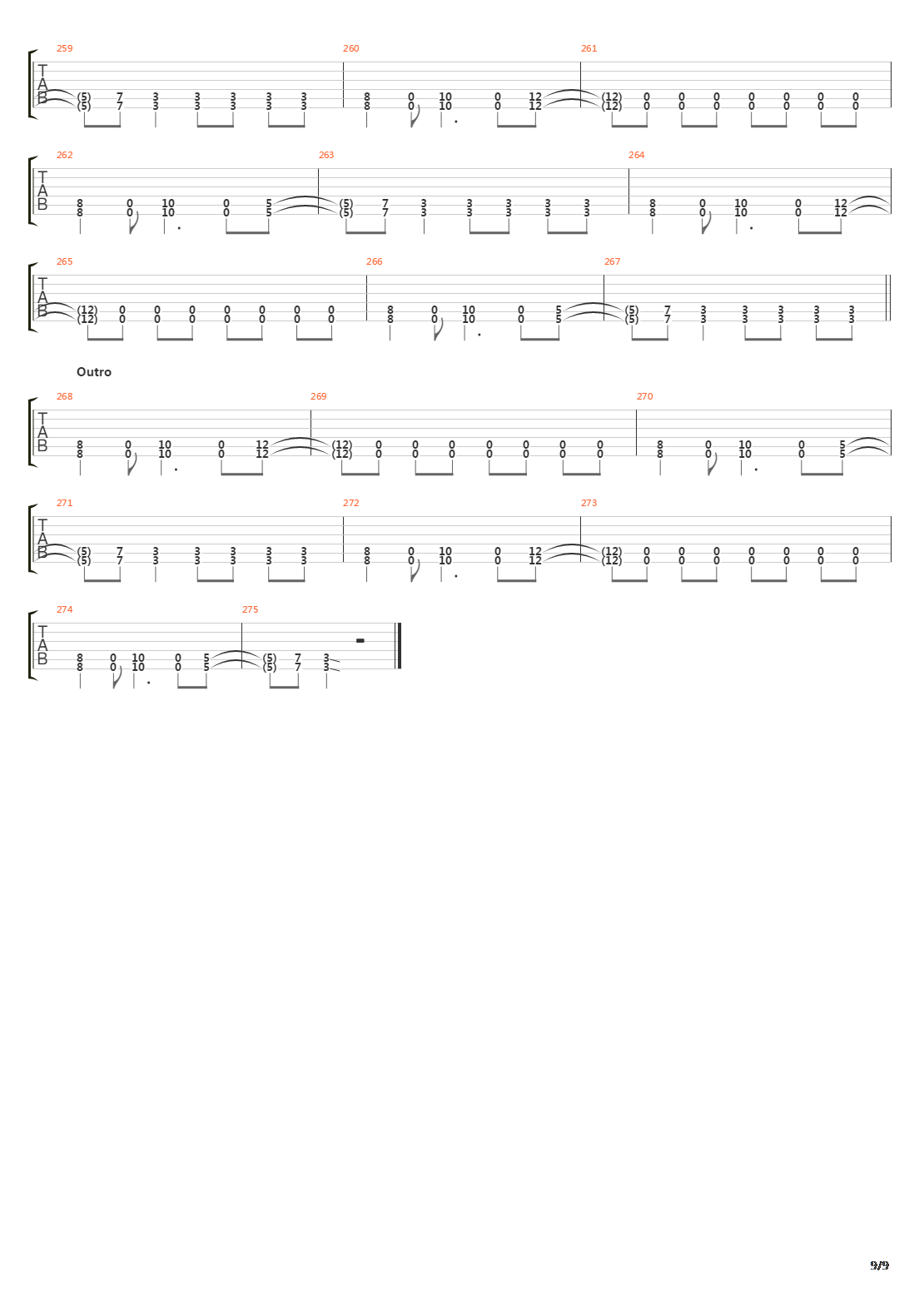 A Gunshot To The Head Of Trepidation吉他谱