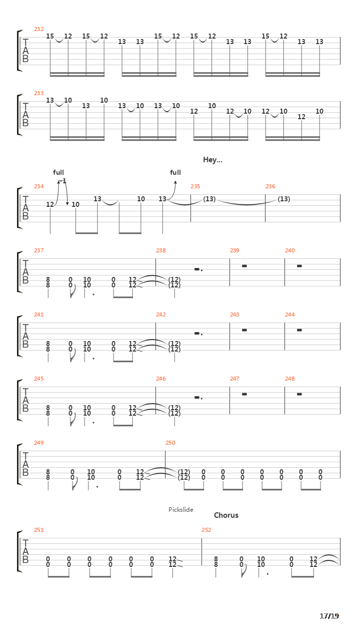 A Gunshot To The Head Of Trepidation吉他谱