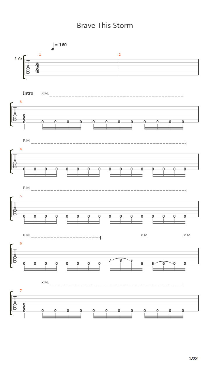 Brave This Storm吉他谱
