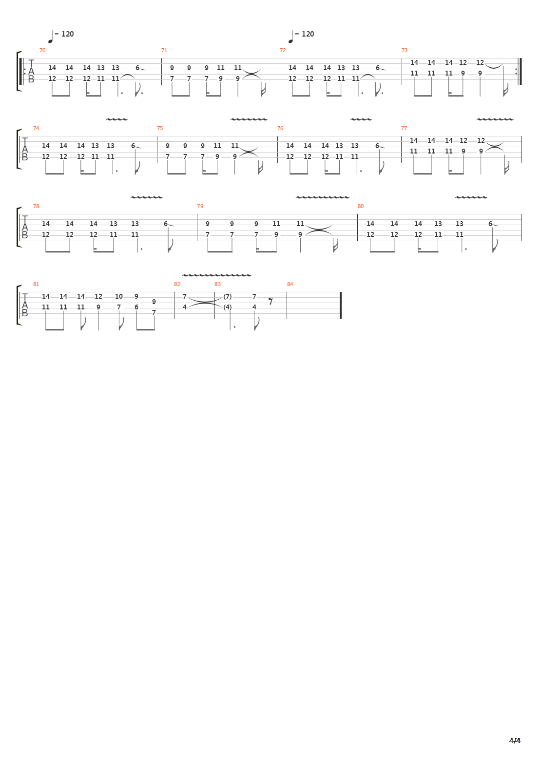 Detonation吉他谱