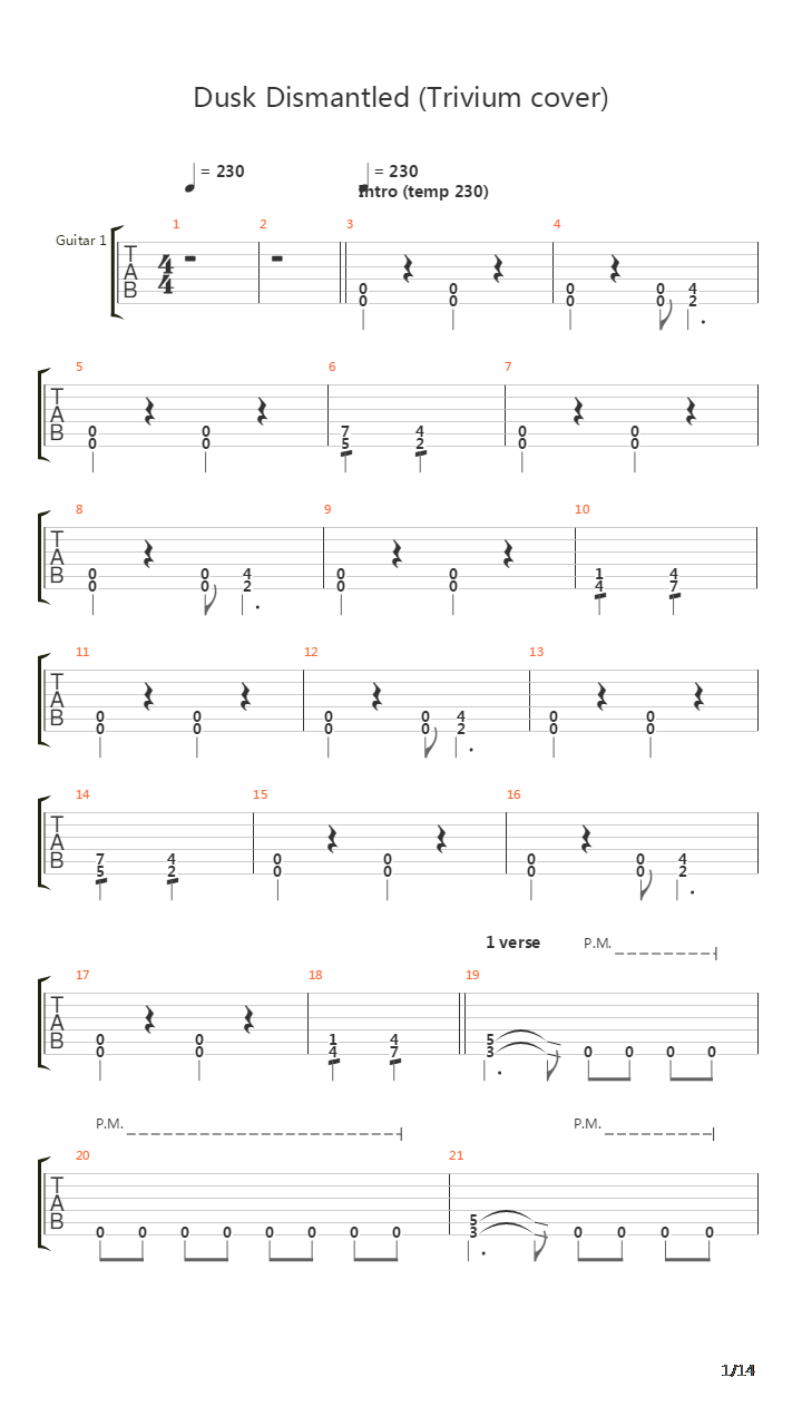 Dusk Dismantled吉他谱
