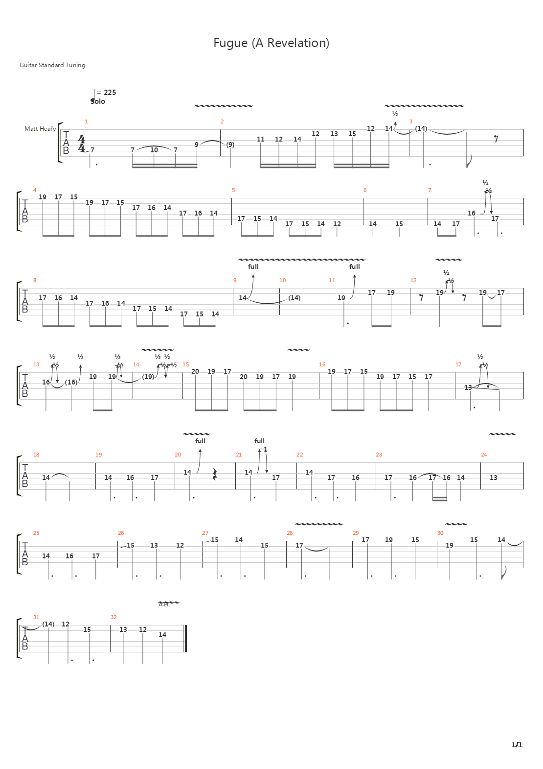 Fugue A Revelation吉他谱