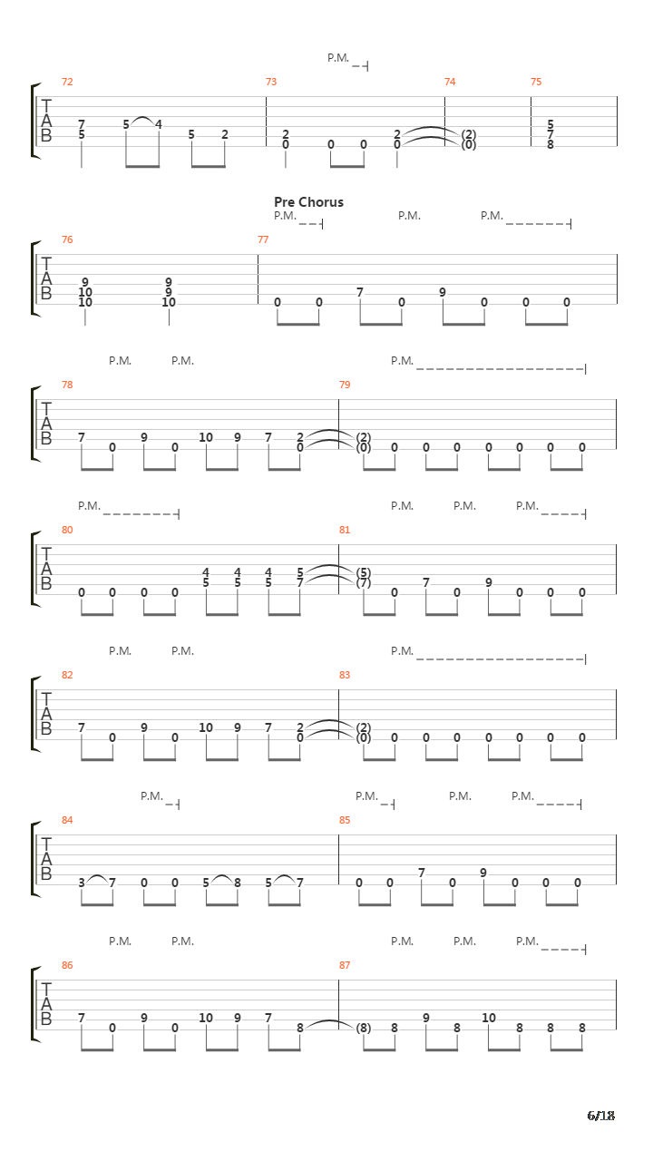 Fugue吉他谱