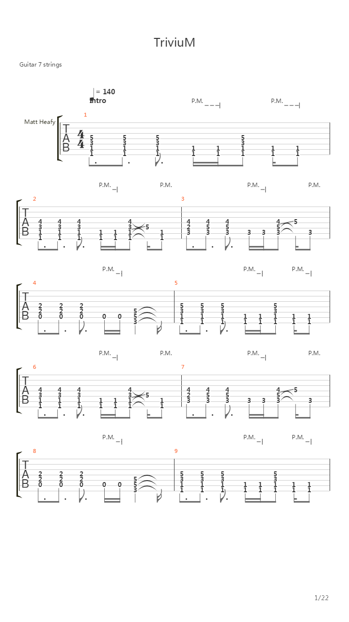 Into The Mouth Of Hell We March吉他谱