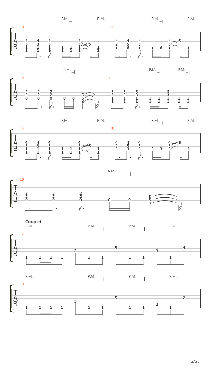 Into The Mouth Of Hell We March吉他谱