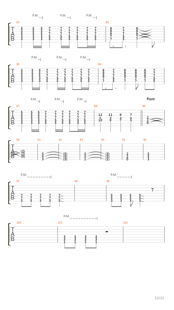 Into The Mouth Of Hell We March吉他谱