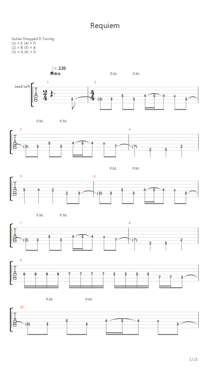 Requiem吉他谱