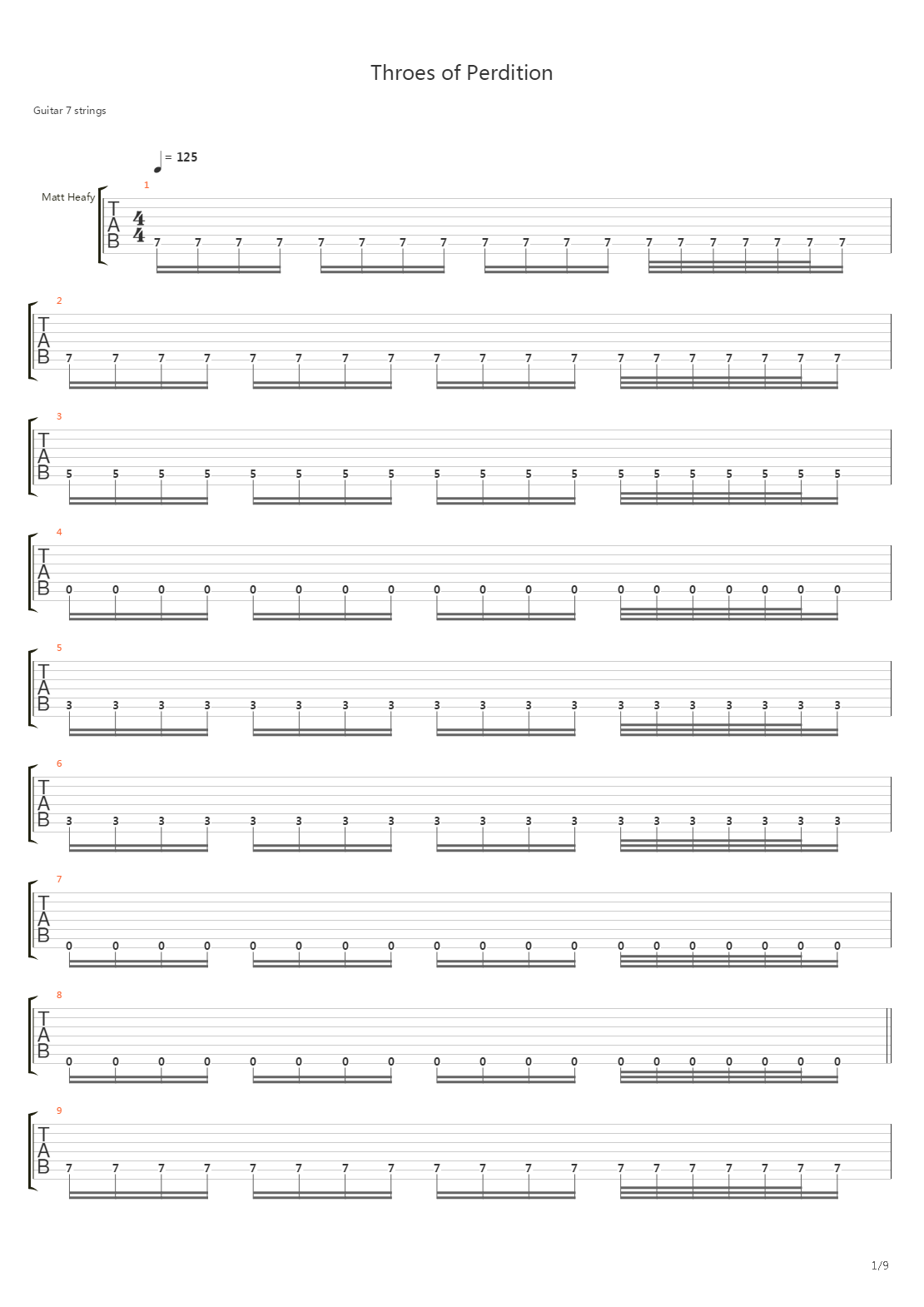 Throes Of Perdition吉他谱