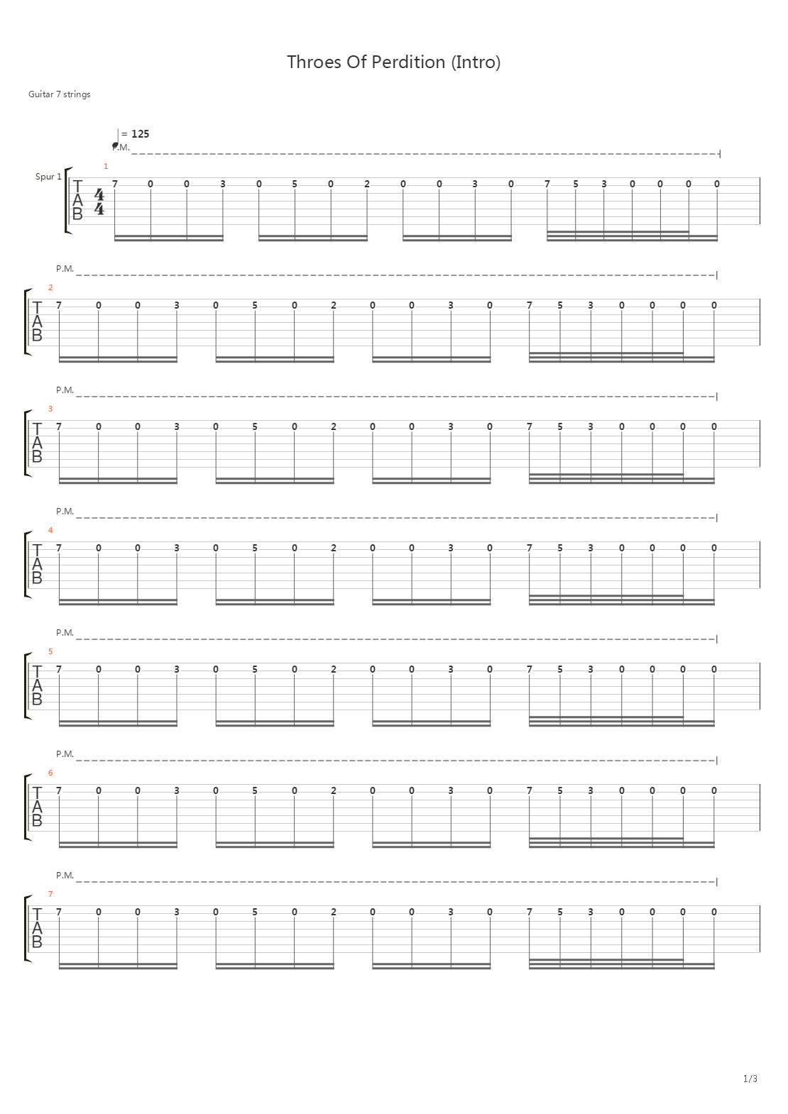 Throes Of Perdition吉他谱